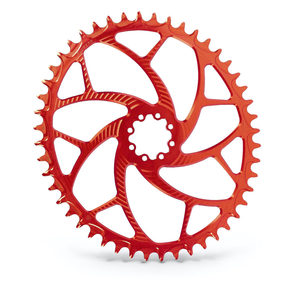 ALUGEAR Oval 1X Road/Gravel Chainring – SRAM 8-Bolt Orange / 48T