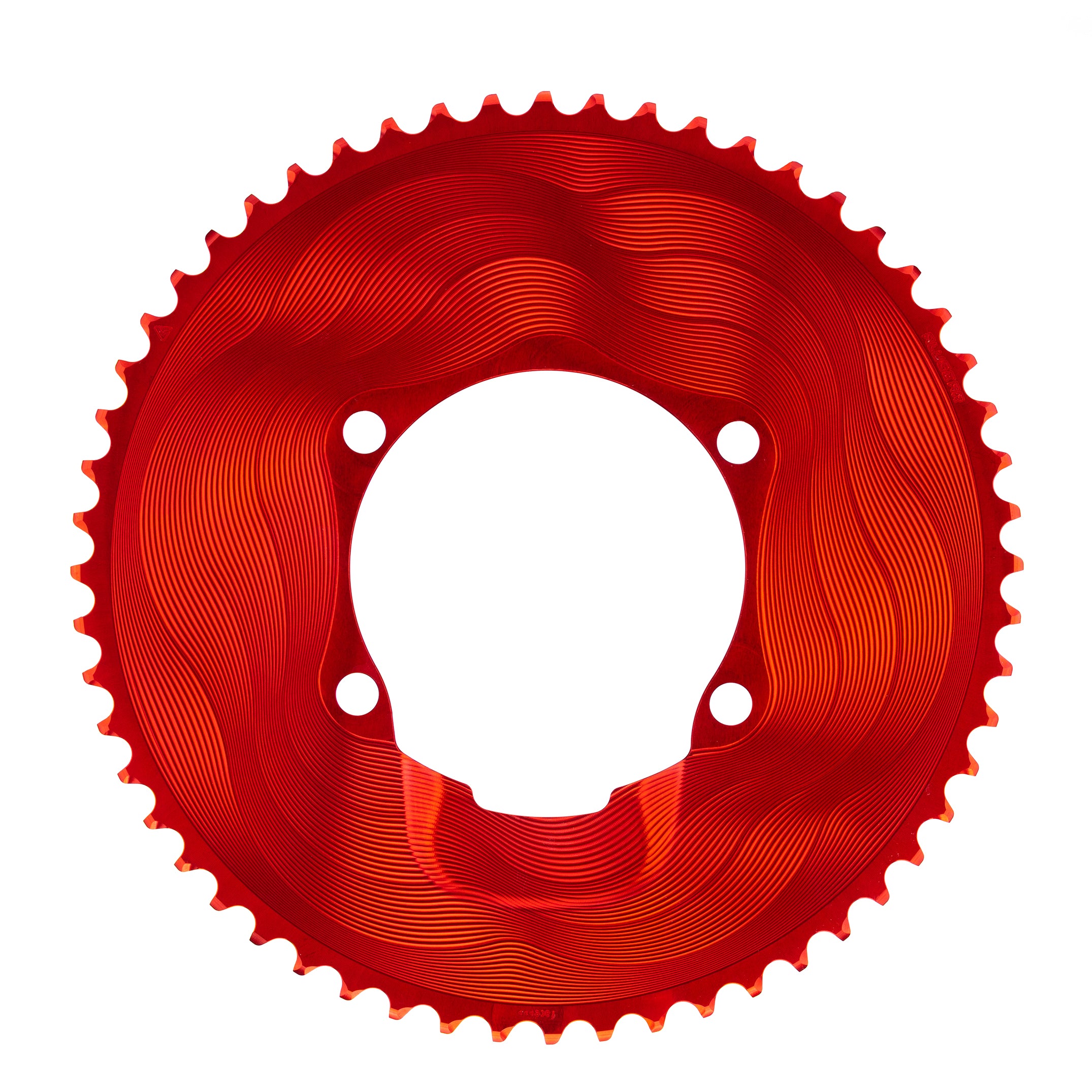 Red sprocket on a white background